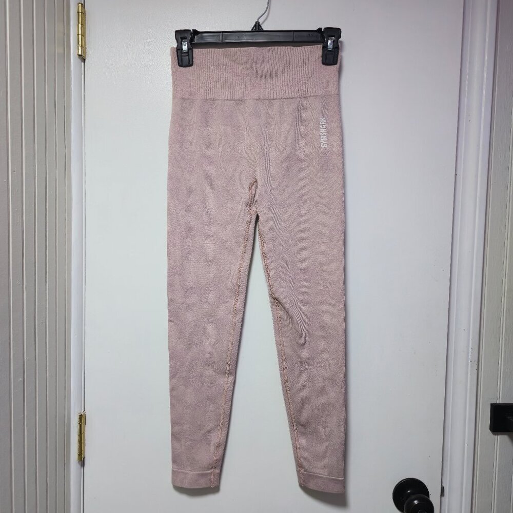 Light Pink Gymshark Workout Leggings - Medium - Worn - Picture 3 of 4